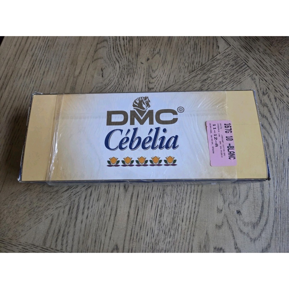DMC Cebelia Crochet Cotton #10 Original Box Lot Of 10 Made In France Blanc 50g
